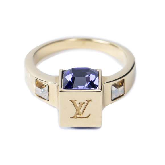 Louis Vuitton | Jewelry | Louis Vuitton Swarovski Crystal Gamble Ring ...